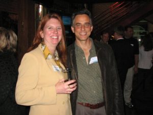Lisa Ryan and Bob Perkoski making the most of offline networking to supplement their online efforts.